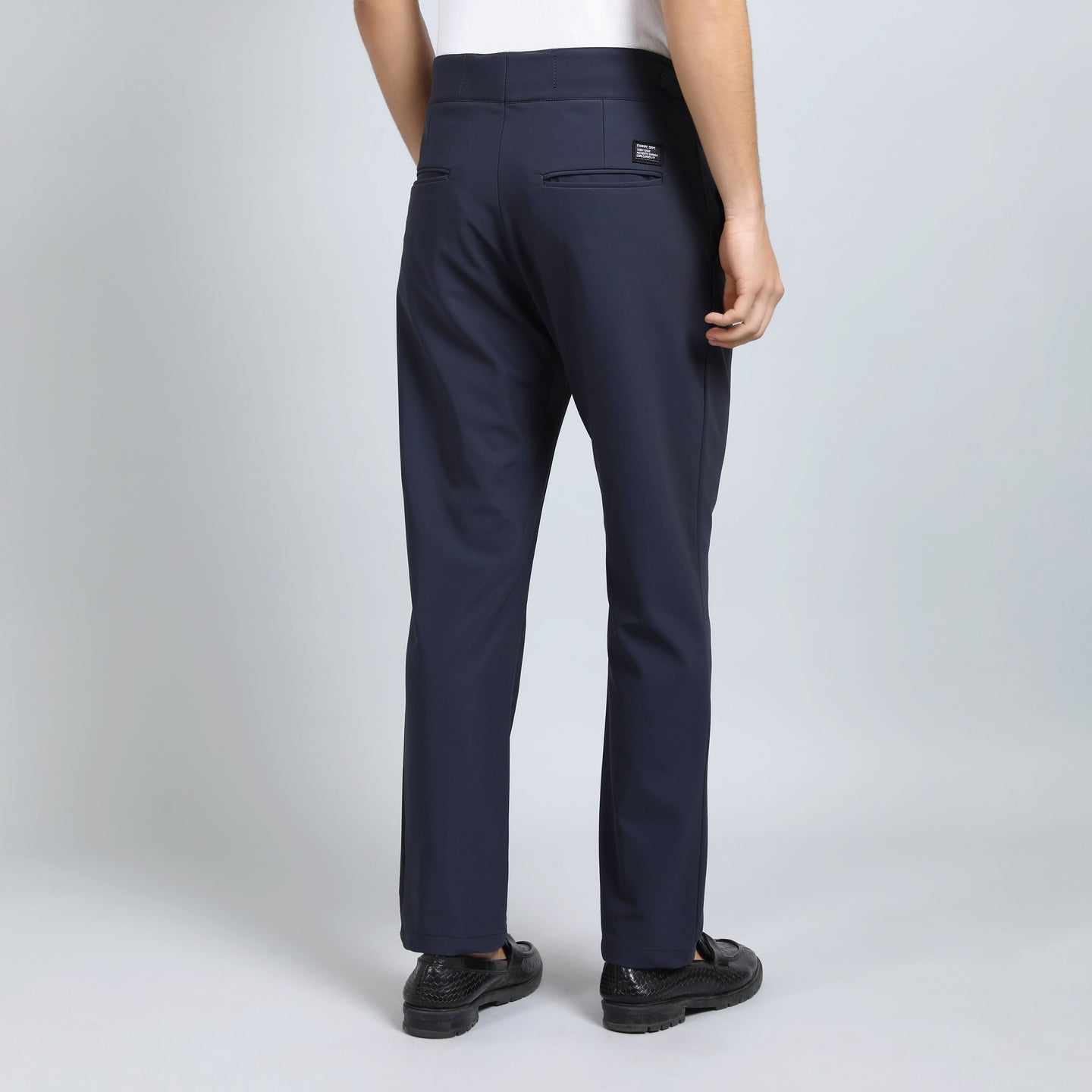 BARITONE NAVY BLUE SLIM FIT GURKHA TROUSERS 4798-3